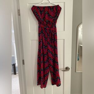 Winners, strapless jumpsuit with tie